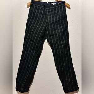 Vintage Club Monaco Black & White Checkered Cuffed Wool Pants / Size 30